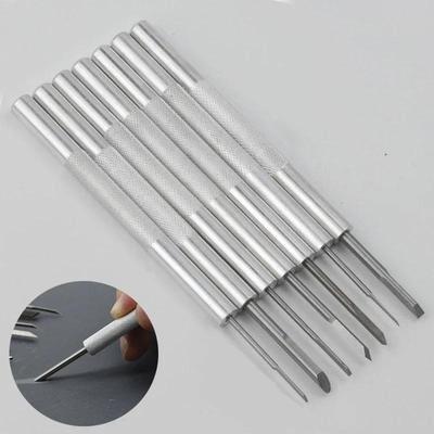 7ks Řezbářský nůž na olivy Přenosný Miniaturní Rytý Řezač Nůž na Řezání Kamene Sochařský Nůž Profesionální Dřevoobráběcí Ruční Nástroj