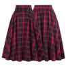Spring Autumn Women's Skirt Elastic Waist Big Hem A-line Colorblock Plaid Print Loose Fit Skirt Ankle Length Pockets Retro Lady Maxi Skirt