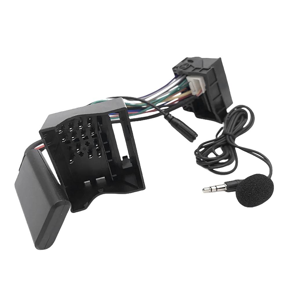 Wireless Radio Stereo Adapter with Microphone Audio Cable Adapter Call Handsfree Audio MP3 Music Adapter for Peugeot 307 308 407
