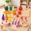 Wooden Toy Cuisine Set with Cookware Colorful Collection