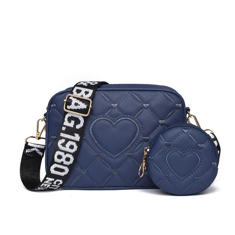 Lis Ag New Trendy Small Square Bag Broadband Two-piece Set Quilted Love Bag Mobile Phone Messenger Women's Bag
