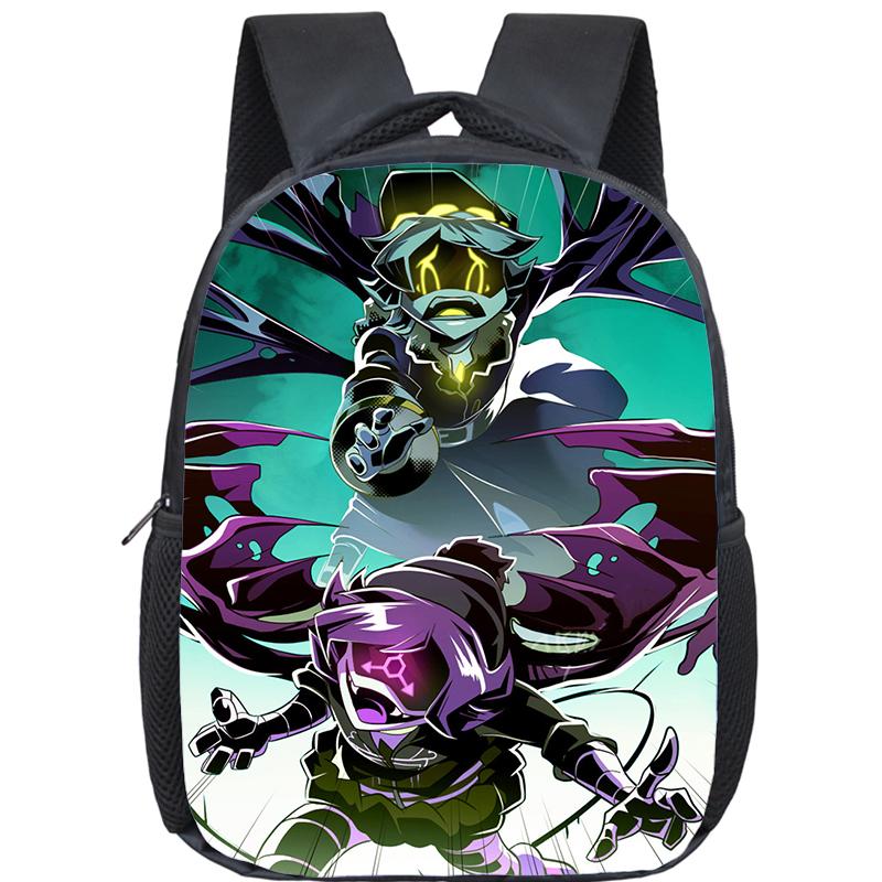 Cartoon Mord Drohnen Rucksack für Jungen Mädchen Uzi und N Aufdruck Schultasche 12 Zoll Kindergarten Kleinkind Schultaschen Kinderrucksack