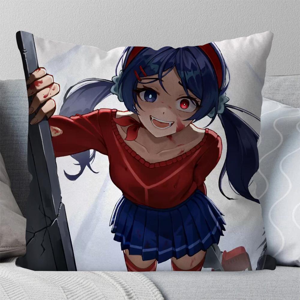 Anime Sleeping Mita Pillow Case Square Pillow Bedroom Sofa Leisure Comfort Cushion Car Living Room Home Decoration 40X40