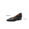 Fashion New Spring/Summer Women Shoes Pointed Toe Chunky Heel Shoes for Women Handmade Genuine Leather Women Pumps Zapatos De Mujer