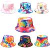 Sun Hat Tie-die Printed Reversible Double-sided Men and Women Bucket Hats for Hunting