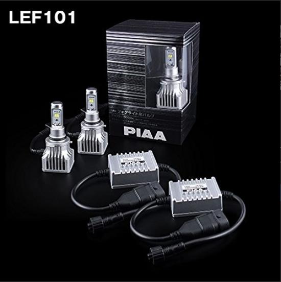 PIAA LED Fog Light Pack of 2 Bulbs, 2400lm, 6000K, HB4, White, 12V/16W, (LEF101)