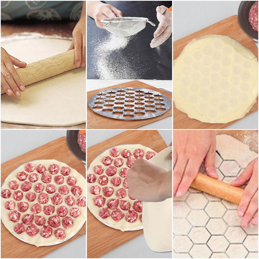 Lega di Alluminio Ravioliera Russa Tagliapasta per Ravioli Produttore di Pelmeni Stampo a Pressione per Ravioli per Strumenti di Cottura in Cucina