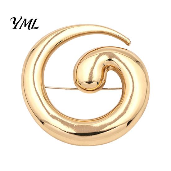 Coat Brooch Accessory Minimalist Geometric Spiral Pin, Art Badge for Men Clothing Decoration Pin Women, Decorative Alloy Coats Suits Sweaters Scarves