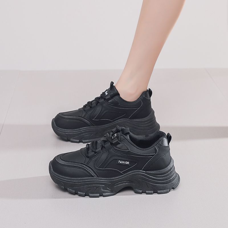 Fashionable Running and Casual Sports Shoes for Women In Spring and Autumn, New Korean Style Fashionable Thick Soled Student Women's Shoes