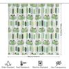 Cute Green Frog Pattern Shower Curtain For Bathroom Decor Kids Bathing Room Waterproof Fabric Home Living Room Decoration White