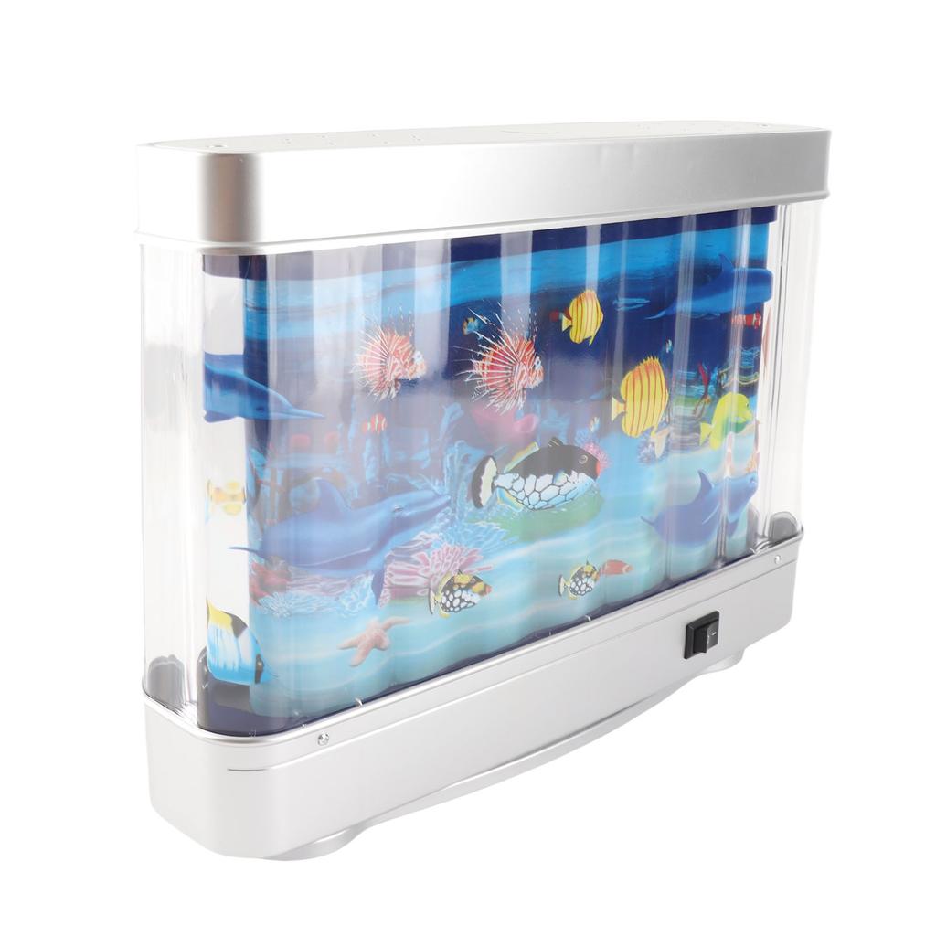 Fake Fish Tank Lamp Mini Decorative Tropical Fish Artificial Aquarium Night Light with Moving Fish for Kids Baby