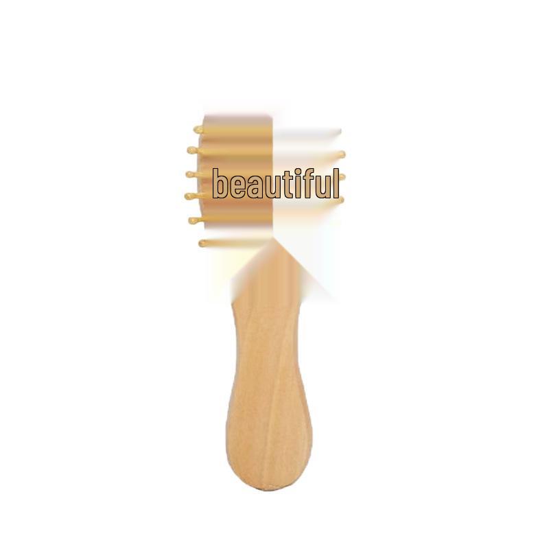 Compact Wooden Pocket Scalp Massage Comb