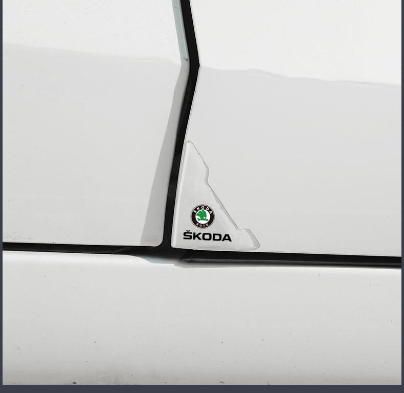 Clear Invisible Door Corner Anti-Collision Protector Sticker 2PCS Self-Adhesive Anti-Scratch Car Styling For Skoda Octavia A5 A7