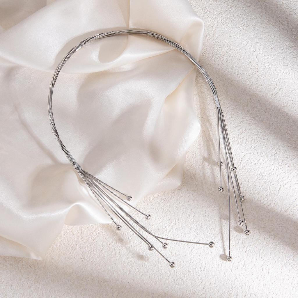 European & American High-End Gold Wire Multi-Layer Bracelet Necklace.