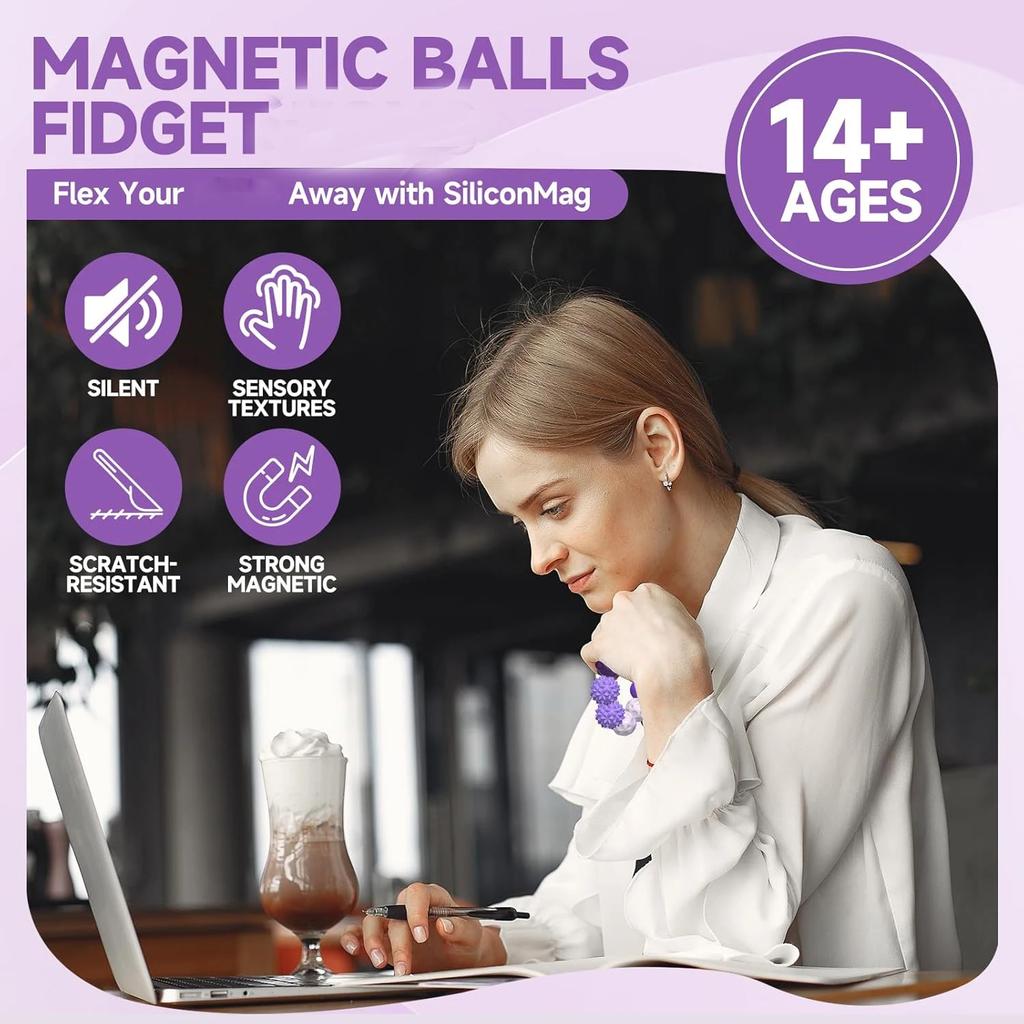 Hand Massage Balls Magnetic Roller Fidget Toys For Anxiety Occupational Therapy Autismo Sensorial Relaxation Stress Reliever