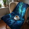 Corn Dog Fast Food Dark Cartoon Anime Print Flannel Blanket Soft Warm Throw for Kids Bedroom Sofa Christmas Office Car