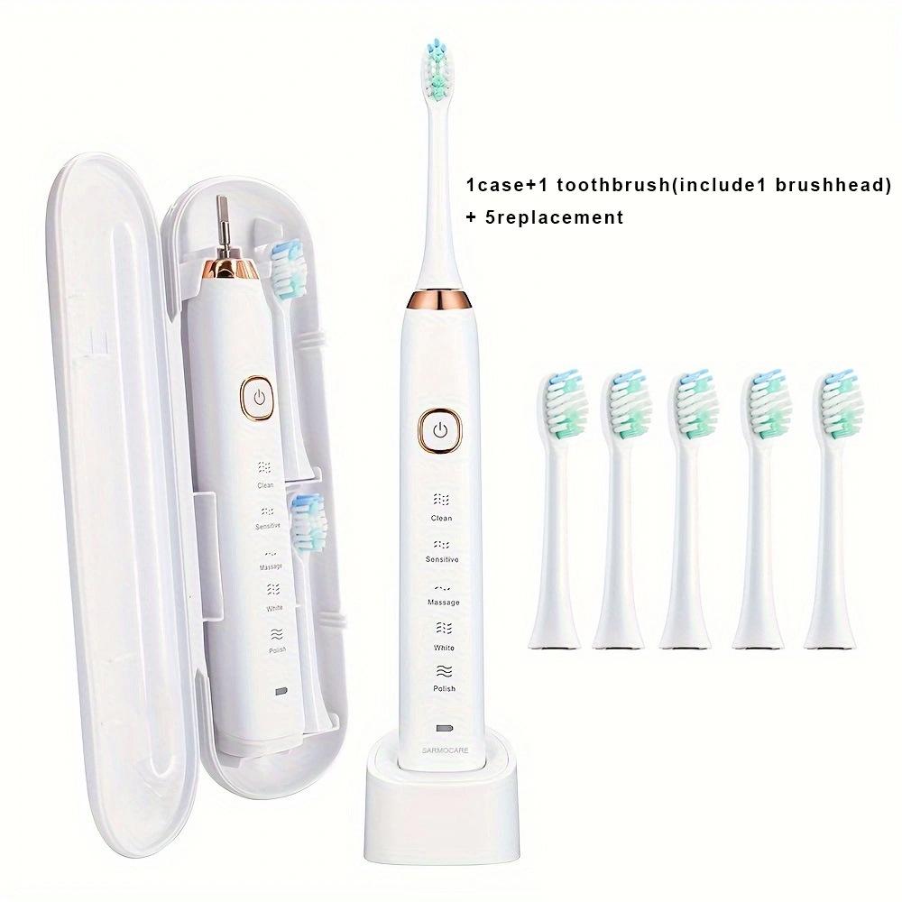 Cross-Border S100 Electric Toothbrush with 8 Heads, 5 Modes, Portable Case & Induction Charging