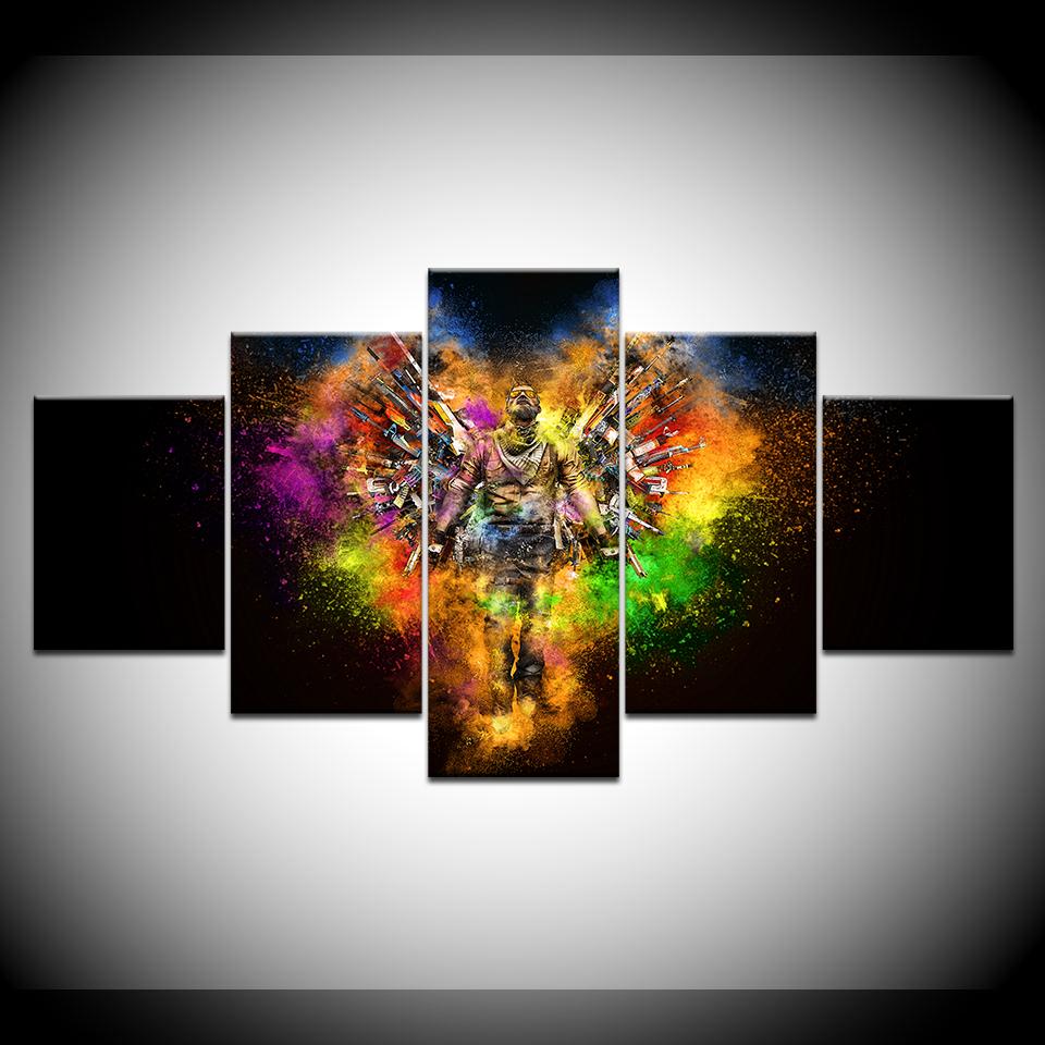 A man 5 Piece HD Wallpapers Art Canvas Print modern Poster Modular art painting for Living Room Home Decor