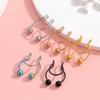 1pcs U-shaped Non-pierced Fake Nose Septum Piercing Surgical Steel Nose  Spiral Hoop Rings for Women Men Nose Piercing Nariz