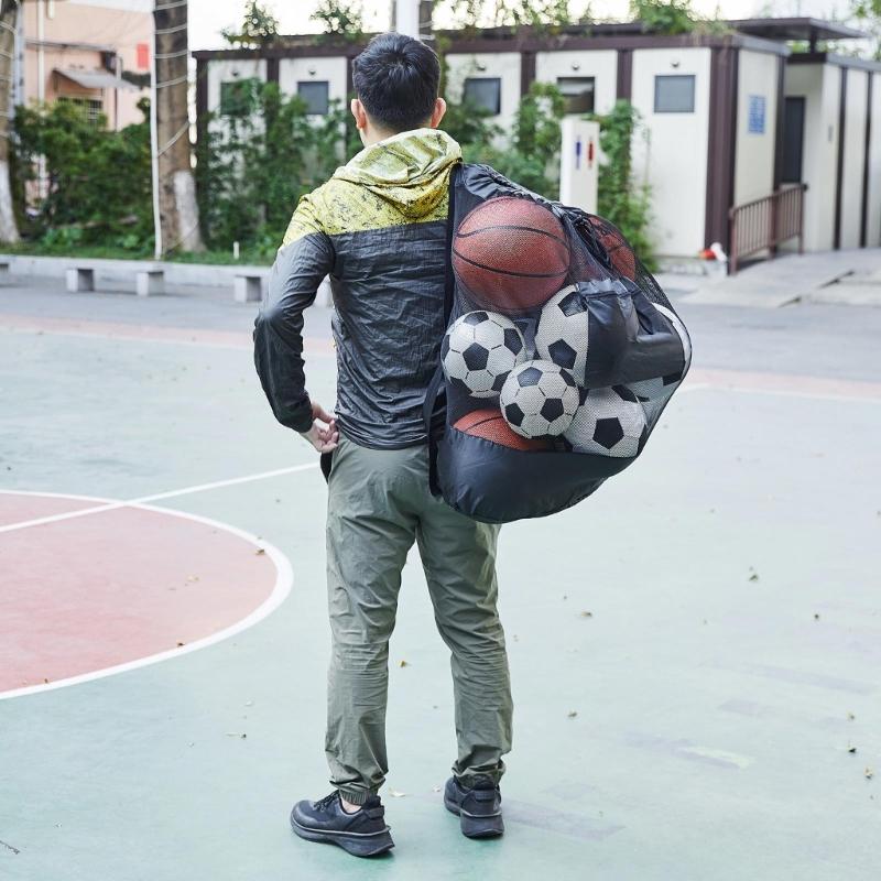 Large Size Mesh Sports Ball Storage Bag Durable Volleyball Ball Bag Basketball Carriers Football Storage Bag Easy to Us