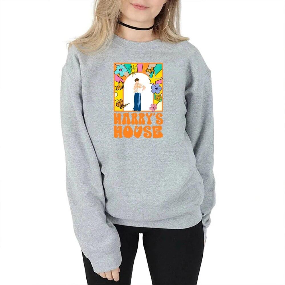Unisex HoodieHarry's House New Album Sweatshirt Y2k Harry's Home Graphic Pullover Love on Tour 2023 Matilda Track List Crewneck Sweatshirts