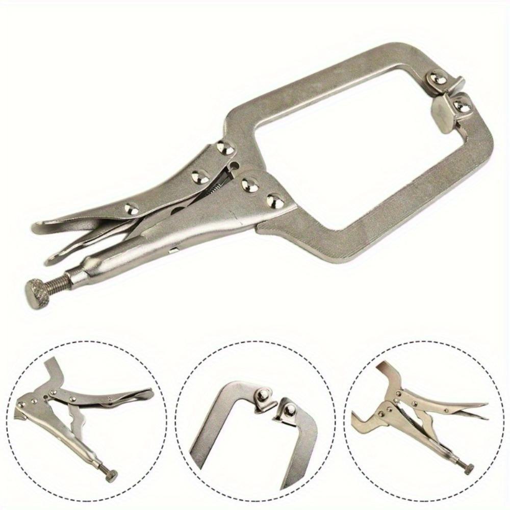 1PC 9 Inch Steel C Clamp Vise Grip Locking Welding Pliers Wood Tenon Locator Tool