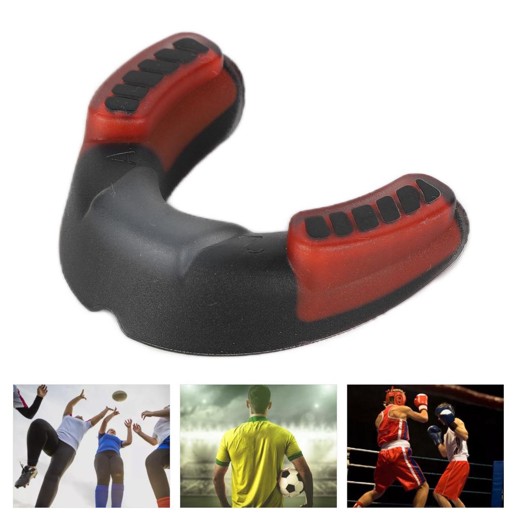 Double Colour Teeth Guard Basketball Sports Taekwondo Boxing Teeth  or Guard with Case for Adults