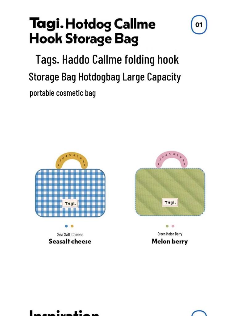 Tags. Ha Dou Double-Zip Large Capacity Makeup Bag - Travel & Handheld