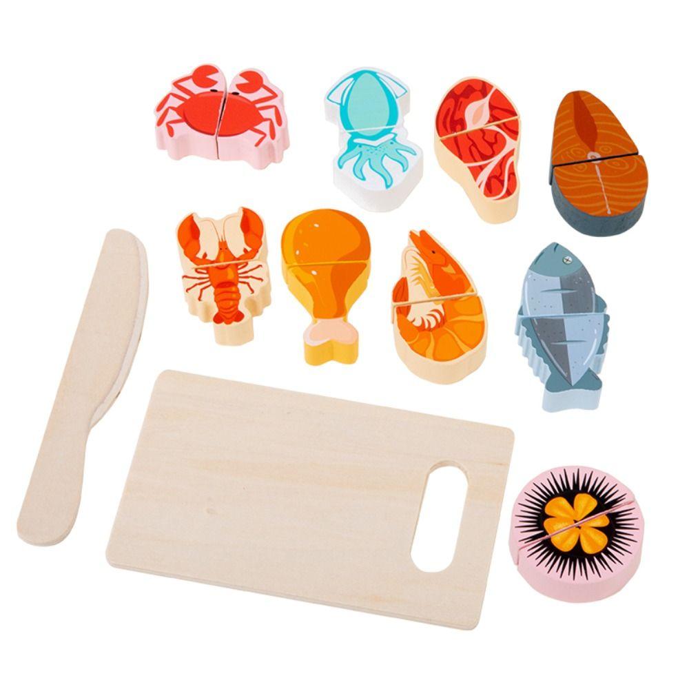 1 set Pretend Vegetables Kitchen Cutting Fruits Toys Children'S Puzzle Toys  Table Bakery Decoration
