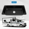 Camper Sink, Inlaid RV Sink, Heat-Resistant, Scratch-Resistant, Easy To Clean, Rust-Resistant, Yacht Sink, 40mm (Spray-Coated Black (GR-))
