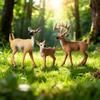 Oenux Wald Hirsch Tiere Simulation Wild Weißwedel Elch Actionfiguren Elch Figuren Modell Dekoration Spielzeug Kinder Weihnachtsgeschenk
