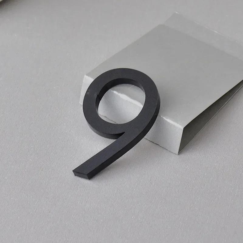 0-9 Ziffern Hausnummer Aufkleber 3D Selbstklebend Türschild Außen Briefkasten Hotel Apartment Zimmer Adressschild Heimdeko