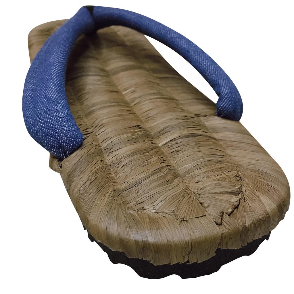 Geta Radial Crow Gepolstert Hergestellt in Blau L [Edoten] Sandalen, Sohle, Bambus, Riemen, Japan, Denim,
