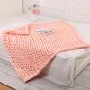 Soft Warm Large Hand Chunky Knit Blanket Thick Throw Yarn Bulky Bed Spread