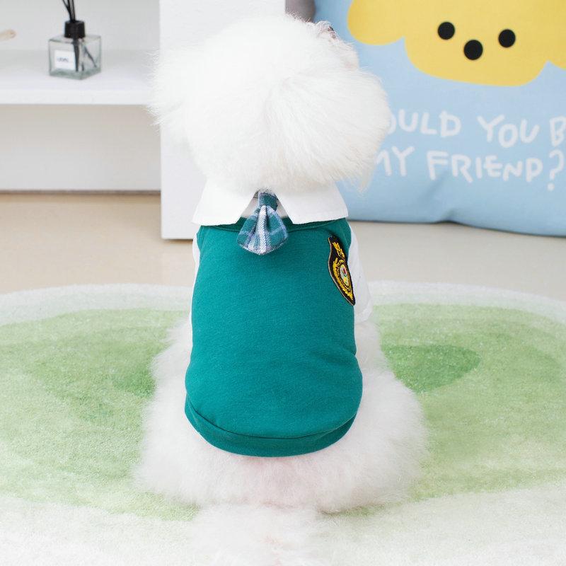 Preppy Style Dogs Clothes Dog Couples Dress Dog T-Shirt Skirt For Puppy Kitten Clothing Poodle Chihuahua Costumes Pet Apparel