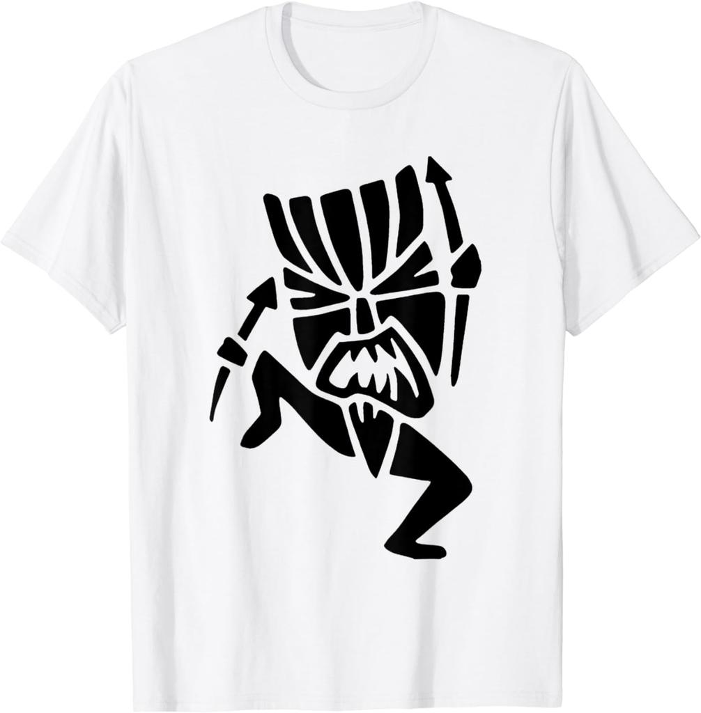 Dancing Tiki Man TShirt Funny Tiki Clothes Tops Graphic T Shirts Men Clothing Vintage T Shirt Camisas Streetwear