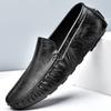 Fashion Men Loafer Shoes split Leather Slip-On White Sneakers Male Casual Brand Spring Men Loafers Driving Shoes Mocassin Zapatos Hombre