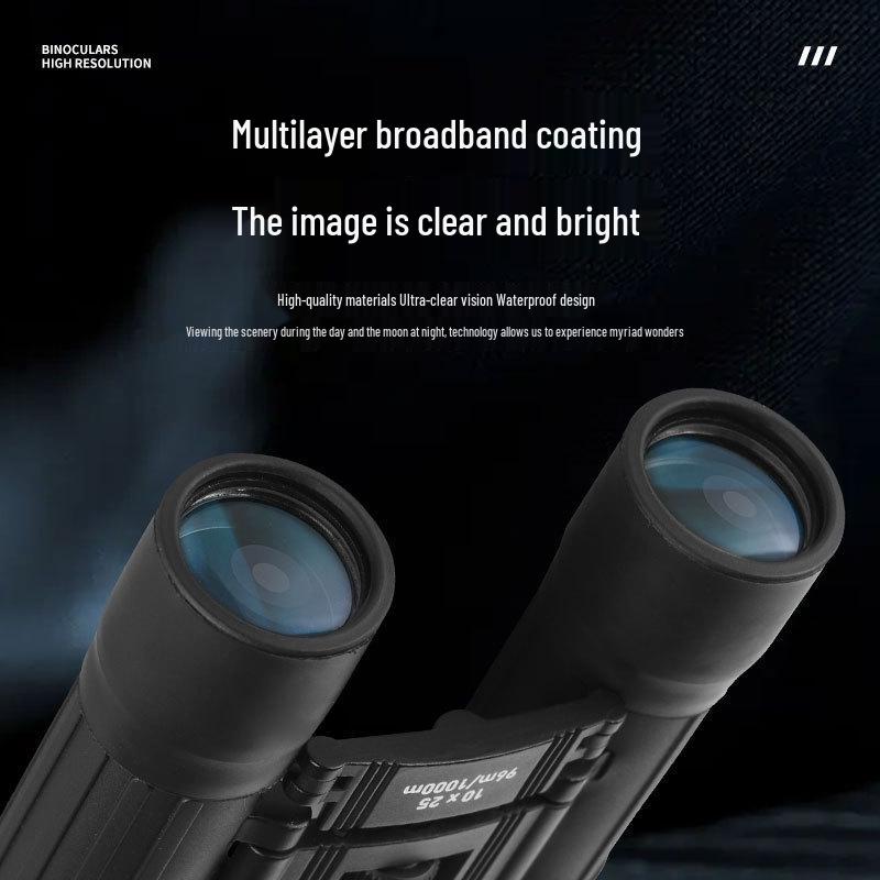 Customizable HD 10x25 Binoculars - High Magnification, Easy to Carry, Perfect for Outdoor Use