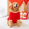 Dog New Year's Clothes To Keep Warm, Two-legged Lion-dancing Fleece, Medium and Large Dog Golden Retriever New Year's Greeting Festive Pet Clothing