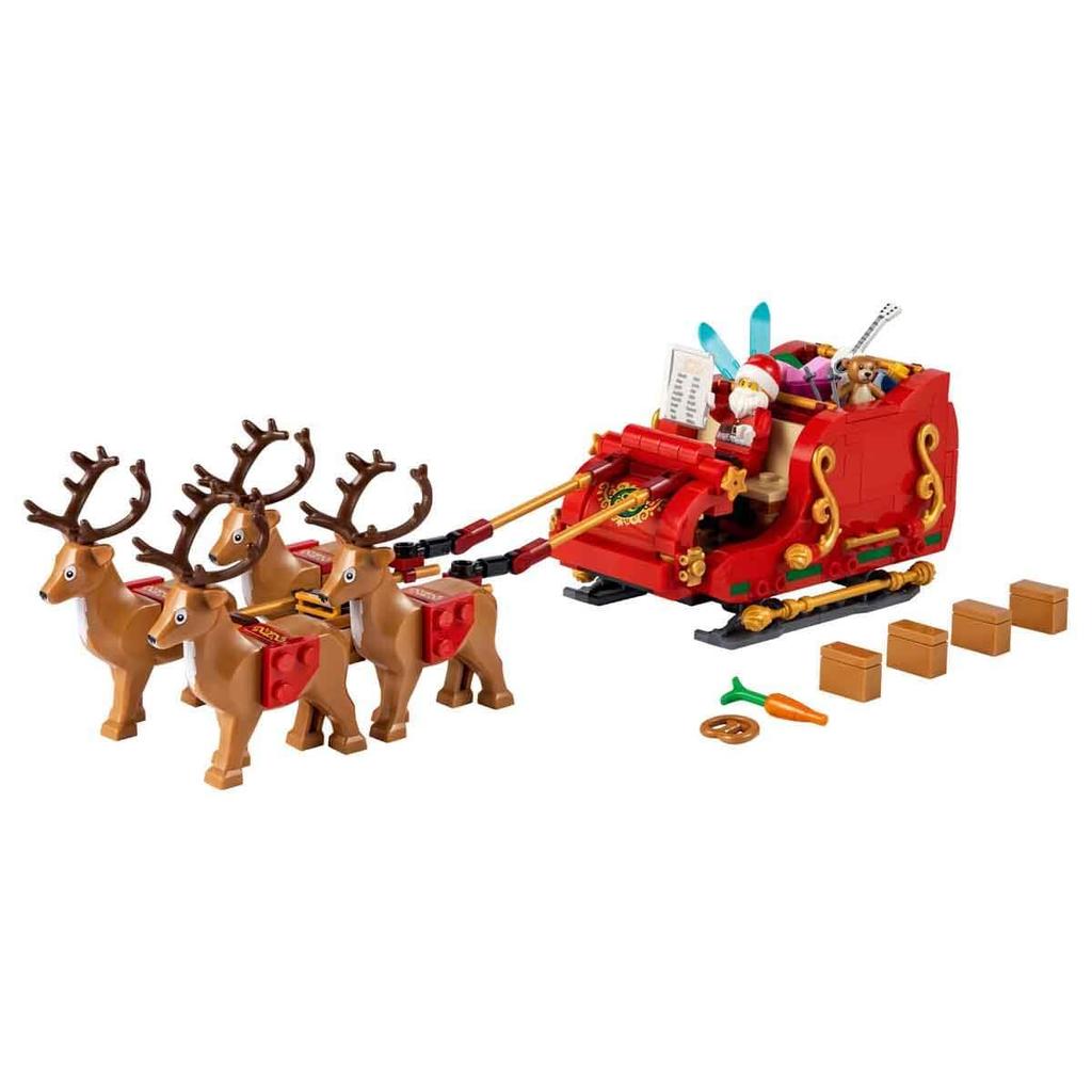 LEGO Weihnachtsmann Schlitten Spielzeug, Geburtstagsgeschenk, Bausteine, Dekoration, für Jungen und Mädchen, Alter 9, 10 und 11, Grundschüler, Stilvoll Inter