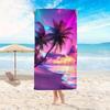 Telo mare motivo palme tramonto protezione solare antivento adatto per spiaggia piscina campeggio viaggio coperta da spiaggia