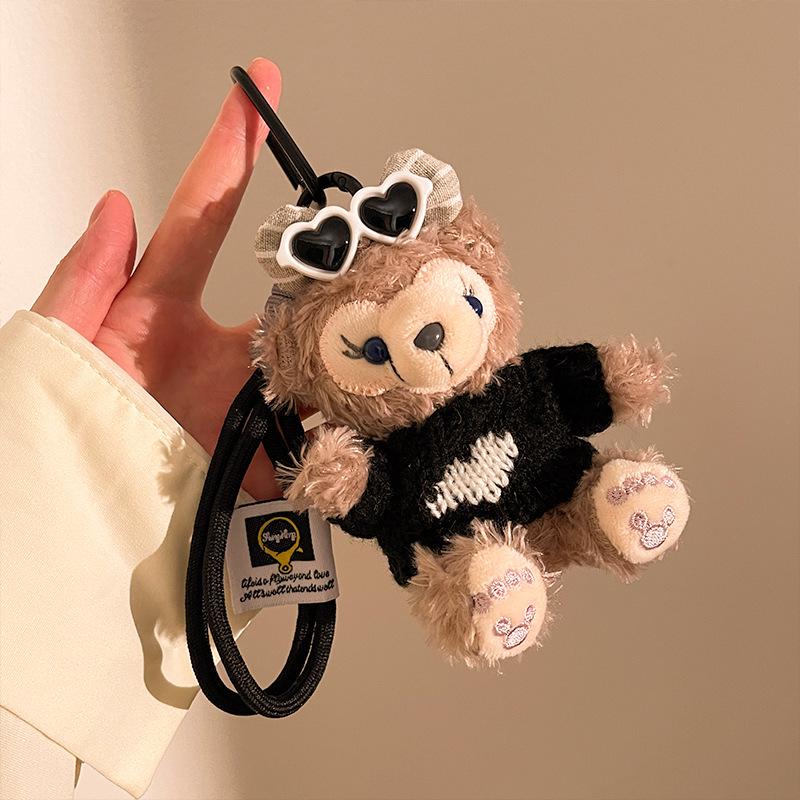 ShellieMay Duffy Bear Plush Keychain Pendant – Cartoon Doll & Backpack Ornament, Ideal Couple Gift