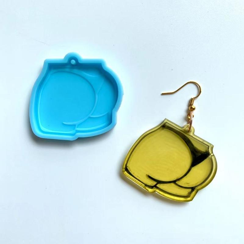 Cute Butt Shape Dangler Casting Silicone Mould Handmade Craft Gift for Family Various Beautiful Decorations Durable