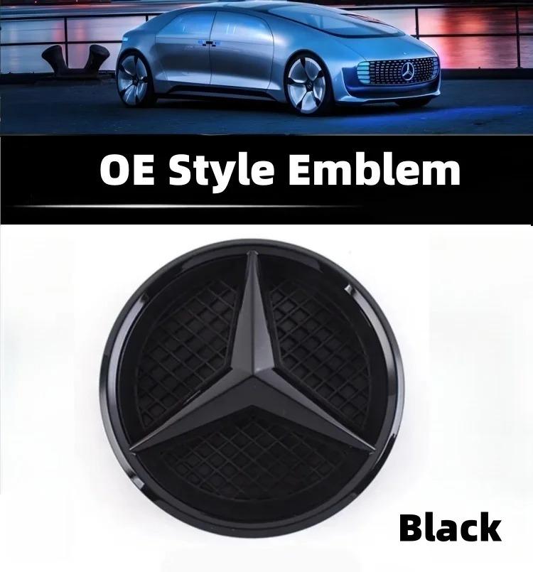 CRM1 1pcs Car Grill Emblem Star Badge Front Grill Logo For Mercedes Benz W204 W205 W213 X253 A B C E S CLA GLB GLC GLE GLS