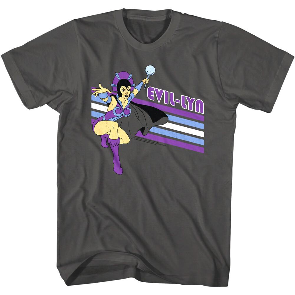 Masters of the Universe Evil-Lyn Retro Stripes Men T Shirt Majestra Skeletor XXXXL
