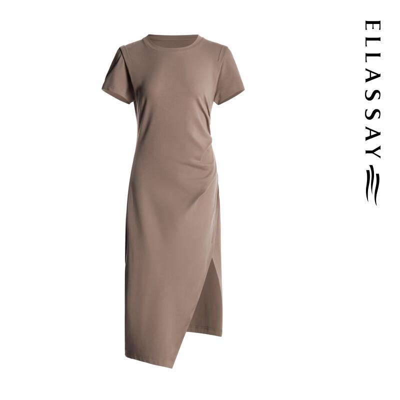 ELLASSAY 2026 Summer Cotton Blend A-line Short Sleeve Dress