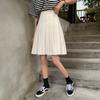 Saia plissada feminina cintura alta verão na altura do joelho estilo universitário harajuku rua escola casual feminino