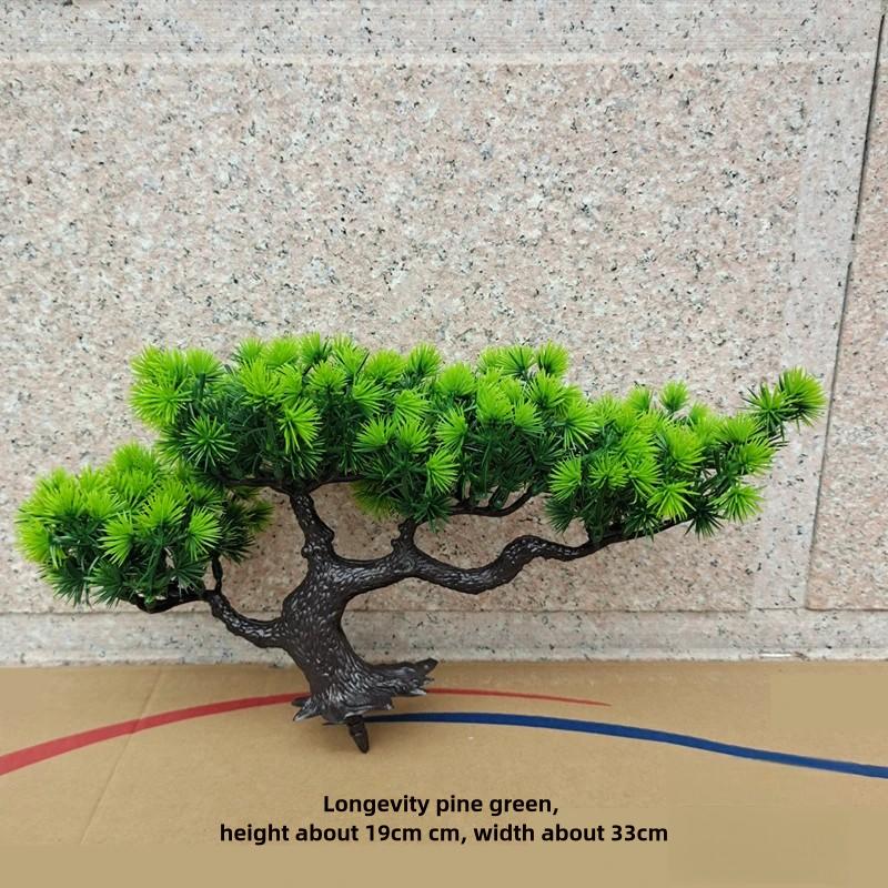 Simulation Welcoming Pine Bonsai Desktop Decor Simulation Plant Small Potted Living Room Green Plant Decoration Ornaments
