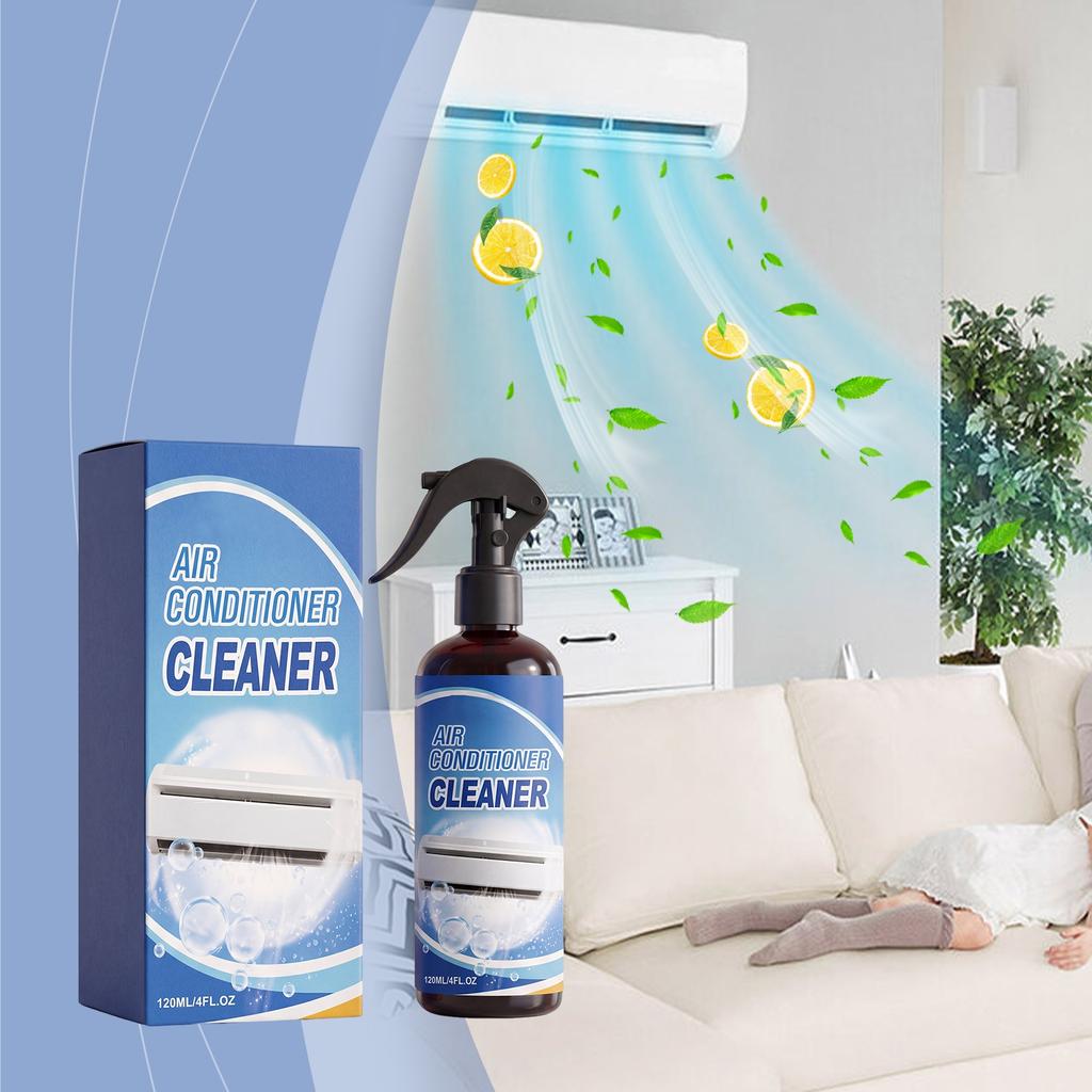 Spray Limpador de Ar Condicionado 120ml Solução de Limpeza Eficaz para Filtros e Serpentinas de Unidades de AC Spray de Manutenção Fácil de Usar para Casa e Escritório