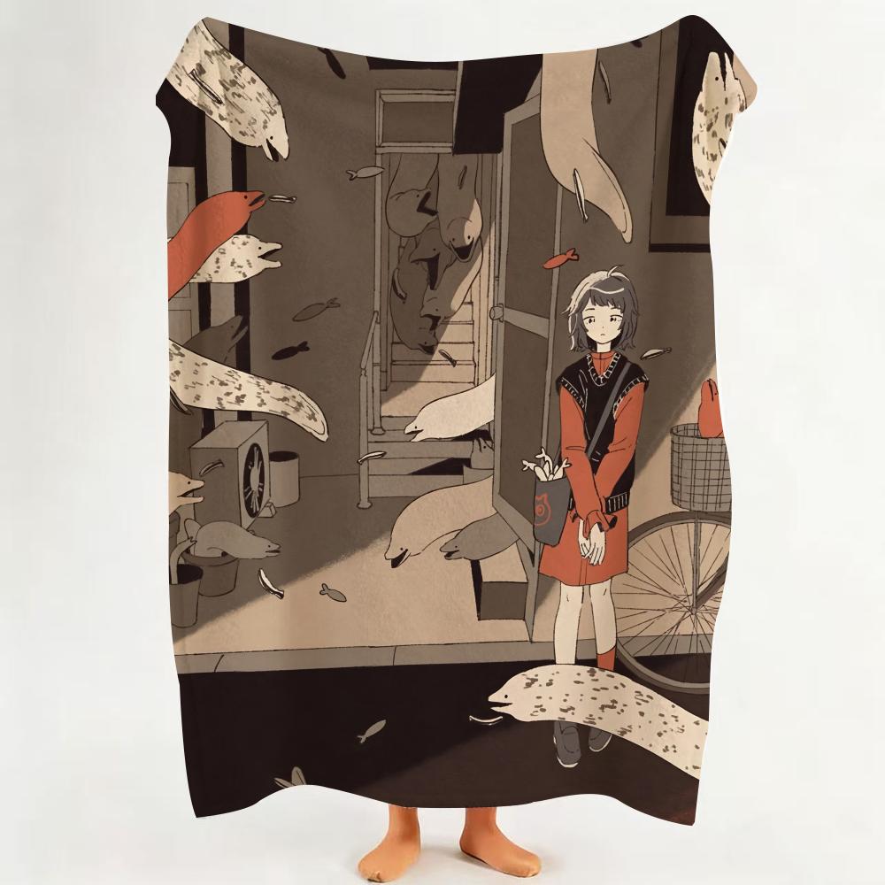 

Art D Dreamy f fairy t tale Throw Flannel Throw Blanket Suitable for Sofa Living Room Bedroom 75cmx90cm